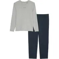 Marc O'Polo Pyjama court 'Mix & Match' gris chiné / noir