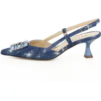 Evita Escarpins à bride arrière 'PERLA' bleu denim