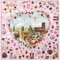 Codello Foulard mélange de couleurs / rose