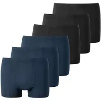 Schiesser Boxers bleu foncé / noir