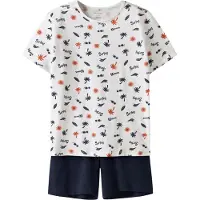 TWO SOON Pyjama bleu marine / orange / blanc