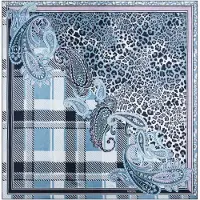 Roeckl Foulard 'PATCHWORK LEO' bleu ciel / rose / noir / blanc