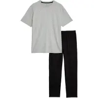 Marks & Spencer Pyjama long gris / noir