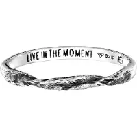 Haze&Glory Bague 'Live in the Moment' argent