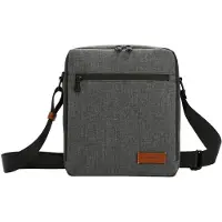 PICARD Sac à bandoulière cognac / anthracite / gris chiné