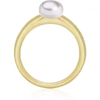 Valero Pearls Bague or / blanc perle