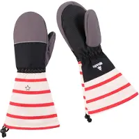 WEEDO FUNWEAR Gants 'HOOKDO' gris / rouge / noir / blanc