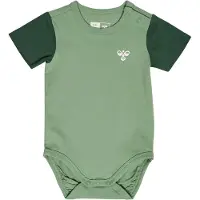 Hummel Barboteuse / body vert fluo / vert foncé / blanc