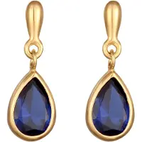 Elli PREMIUM Boucles d'oreilles 'Tropfen' bleu / or