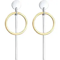 Elli Boucles d'oreilles 'Geo' or / argent