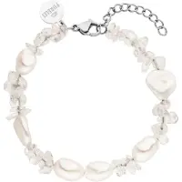 Purelei Bracelet 'Crystal Wave' argent / blanc perle