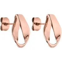 Purelei Boucles d'oreilles 'Twist' or rose