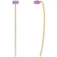Glanzstücke Boucles d'oreilles jaune d'or / violet