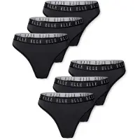 Elle String ' Thong - LOGO ' noir