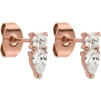 Purelei Boucles d'oreilles 'Eternal Flame' or rose / transparent
