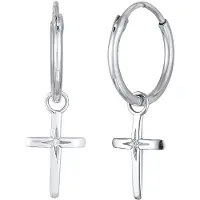 Elli Boucles d'oreilles 'Kreuz' argent