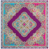 Roeckl Foulard 'SQUARE GARDEN PAISLEY' violet / mélange de couleurs
