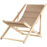 Kadax Chaise longue , chaise de plage en bois, chaise longue jusqu'à 120kg, chaise longue en bois de hêtre