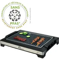 Little Balance Barbecue électrique - Facile à utiliser - Surface de cuisson 38 x 25 cm - Revêtement microcéramique sans PFAS - 2000 W