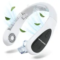 Vulpes goods Tech - Ventilateur de cou avec élément de refroidissement - Rechargeable et silencieux - Ventilateur de visage portable - 3 étapes avec refroidissement supplémentaire - Version ELITE