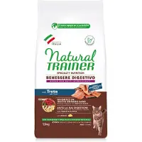 NATURAL TRAINER lot économique : 2 x 1,5 kg Benessere Digestivo Truite croquettes pour chiats