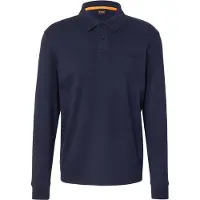 BOSS Polo à manches longues en coton avec détail de logo