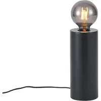 QAZQA Lampe de table moderne noire 24cm - Cylinder