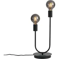 QAZQA Lampe de table Art Déco noire 2 lumières - Tuning