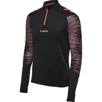 Hummel Sweatshirt 233061-2442 in BLACK/ORAN color size large