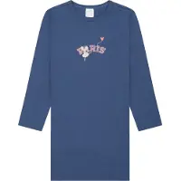 Schiesser Chemise de nuit beige / bleu foncé / orange clair / rose