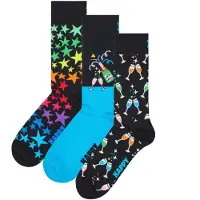 Happy socks Chaussettes azur / jaune / violet / noir