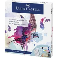 Faber-Castell Set de peinture aquarelle Faber-Castell 18 pièces