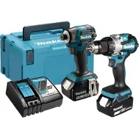 Makita Kombo-Kit LXT DTD173 - DDF489 - Ladegerät - 2 x 5.0 Ah Akku - Koffer