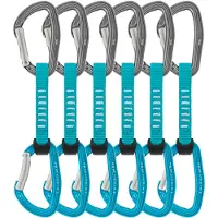Petzl - Pack de 6 dégaines Djinn Axess - Pack 6 Djinn Axess Turquoise - Taille 11 cm - Bleu