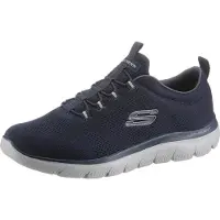 SKECHERS Baskets basses 'Summits Louvin' bleu marine