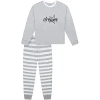 Schiesser Pyjama 'Teens Nightwear' crème / gris chiné
