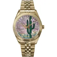 Timex Montre à affichage analogique 'x Jacquie Aiche Desert Daze' or