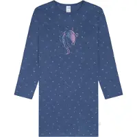 Schiesser Chemise de nuit 'Horse World' indigo / rose clair / blanc
