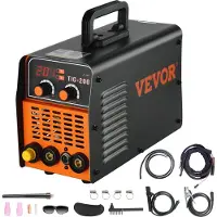 Vevor Poste à Souder TIG MMA ARC 2 en 1 Soudeuse TIG-200C 200 A Machine à Souder Compacte Portable Inverter HF IGBT DC avec Écran Numérique LCD pour Soudage Acier