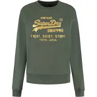 Superdry Sweat-shirt or / vert foncé