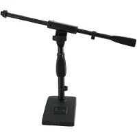 Gator GFW-MIC-0821, pied de micro de bureau, base en U, noir, acier, 19,8 mm, 10,9 cm