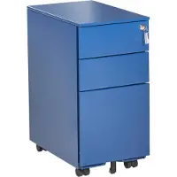 Beliani Meuble De Rangement Bolsena Métal Bleu