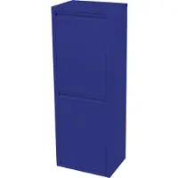 En.casa Armoire de tri 'Sollentuna' avec 2 compartiments basculants en métal 2 seaux de 14 L bleu nuit