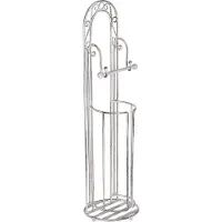 Beliani Support blanc en métal pour papier toilette TEMUCO