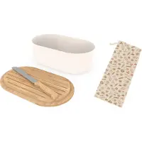 Pebbly Boîte à Déjeuner Pebbly 4 in 1 Cream Bois