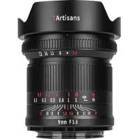 7artisans 9mm F/5.6 Panasonic/Leica/Sigma (monture L), noir