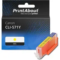 PrintAbout Cartouche compatible pour Canon CLI-571Y - Jaune