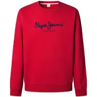 Pepe Jeans pour homme. PM5800011 Sweatshirt Macbeth Plain rouge (S), Casuel, Coton