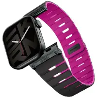 Super Merchant Strap Gemini for Apple Watch 42/41/40 mm midnight (Acier inoxydable, Plastique, Silicone), Sangles de montre, Noir