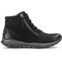 Gabor bottes à lacets, à traction et à boucles en noir, taille 7